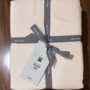 West Elm Brushed Tencel King Sheet Set In Sand Color